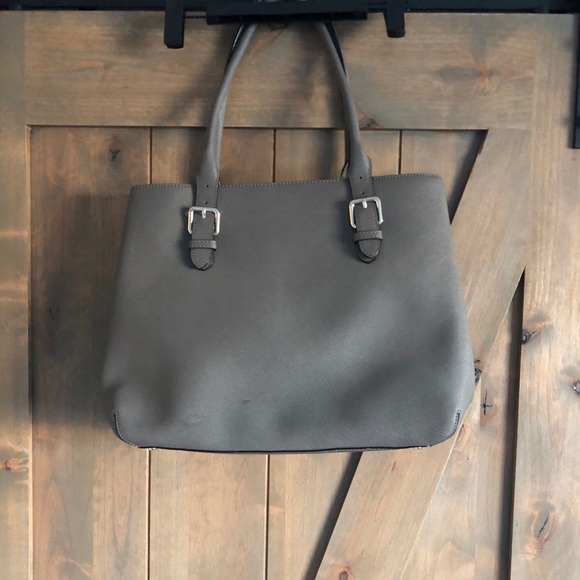 Large Grey Kate Spade tote handbag satchel - Picture 2 of 8